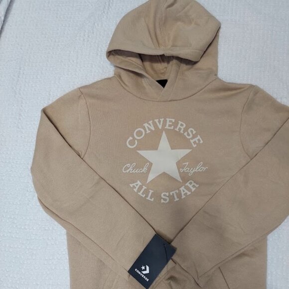 Converse Chuck Tayloy All Star Boys Pullover Hoodie L 12/13 Yr Nutty Granola New - Picture 1 of 9
